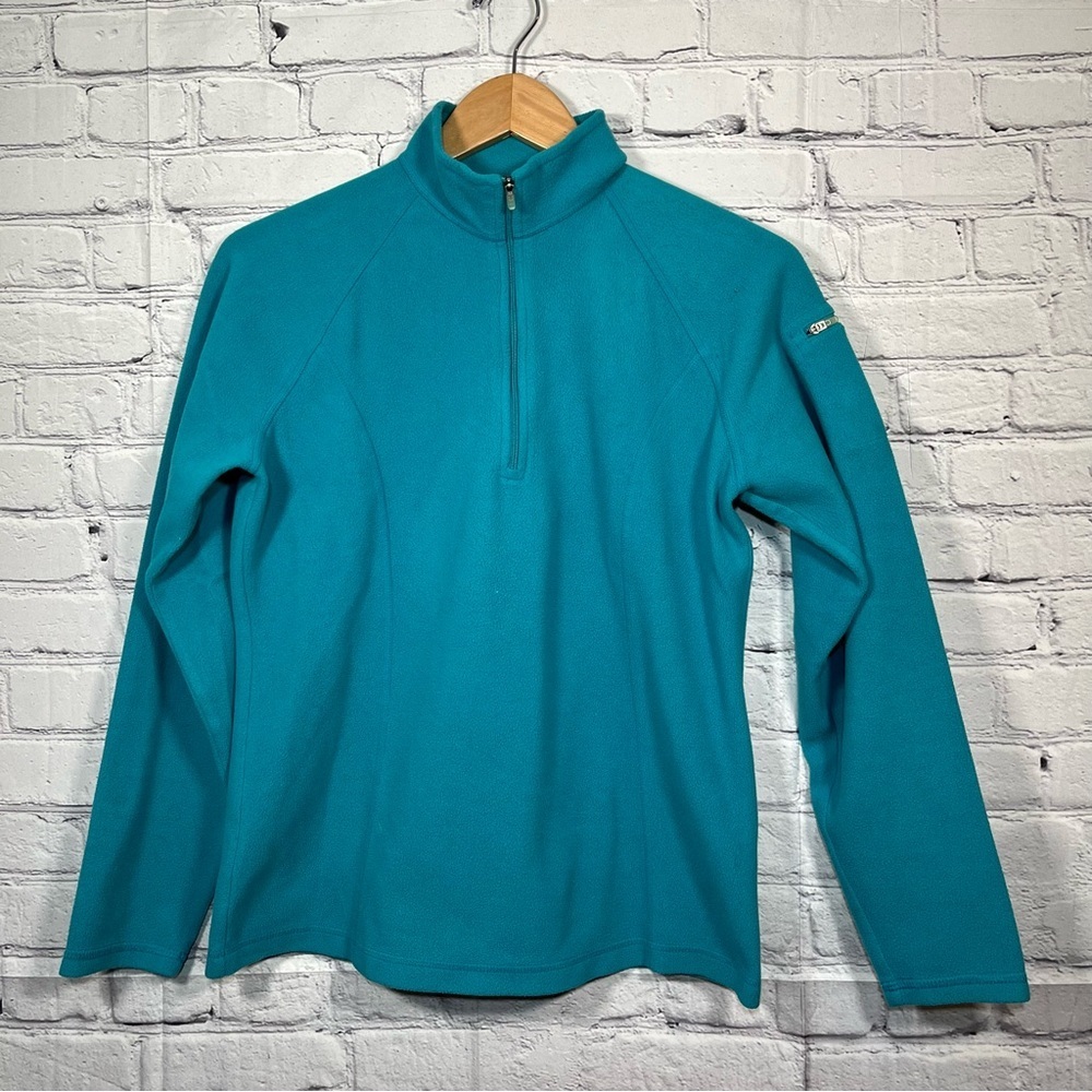 LL Bean Fleece Jacket Womens Size Small Teal Full Zip Outdoor Lightweight